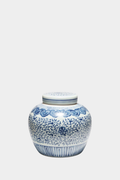 Blue & White Trailing Vines Ginger Jar