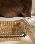 Glass Baking Dishes with Hand Woven Lattice (Set of 2)